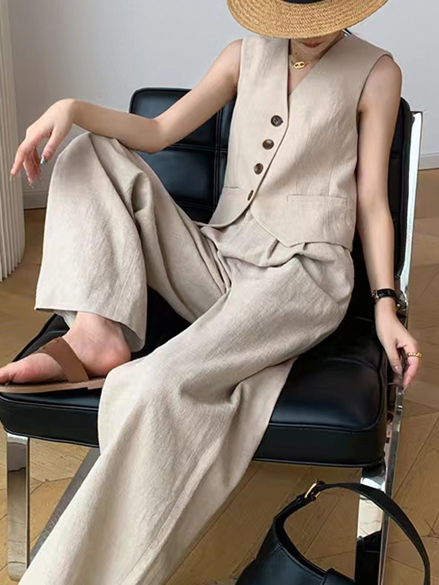 Côte d'Azur Linen Blend Co-ord Set