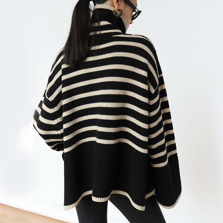 Elevated Horizon Striped Turtleneck
